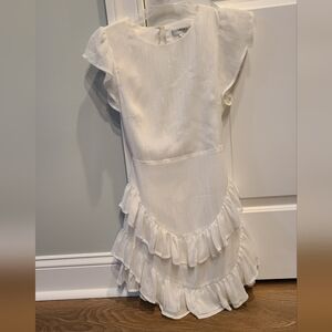 White open back dress